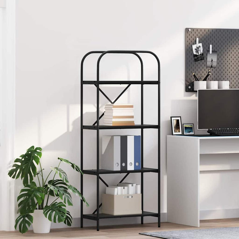 vidaXL Könyvespolc Musta tammi 60 x 30 x 146 cm Faanyag