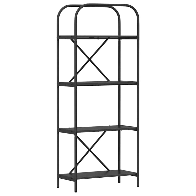 vidaXL Könyvespolc Musta tammi 60 x 30 x 146 cm Faanyag