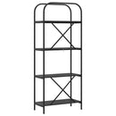 vidaXL Könyvespolc Fekete tölgy 60 x 30 x 146 cm Faanyag