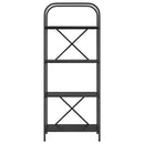 vidaXL Könyvespolc Musta tammi 60 x 30 x 146 cm Faanyag