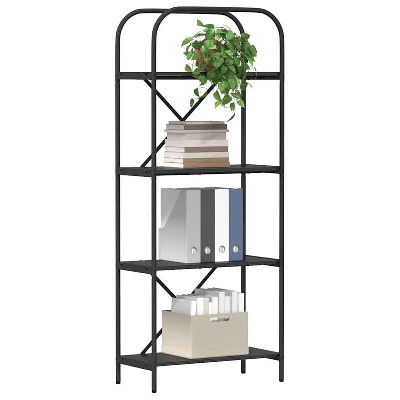 vidaXL Könyvespolc Musta tammi 60 x 30 x 146 cm Faanyag