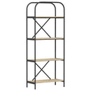 vidaXL Könyvespolc sonoma tölgy 60 x 30 x 146 cm Faanyag