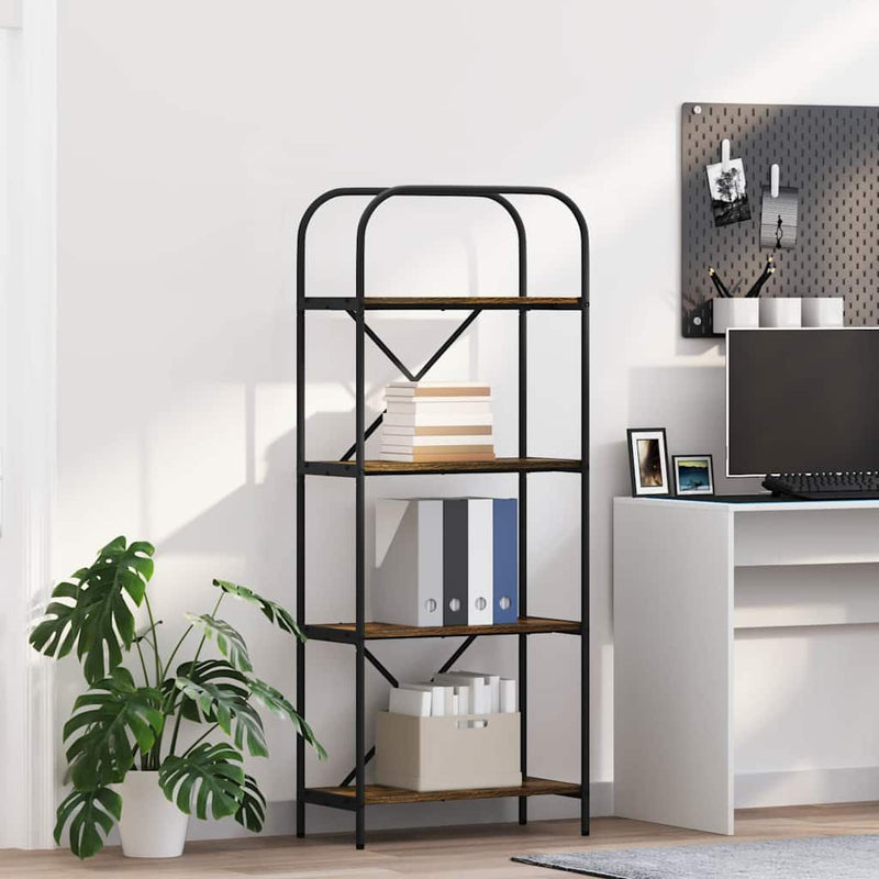 vidaXL Könyvespolc Füstölt tölgy 60 x 30 x 146 cm Faanyag