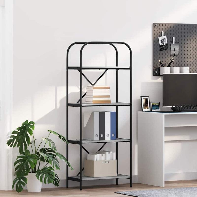 vidaXL Könyvespolc Szürke sonoma 60 x 30 x 146 cm Faanyag