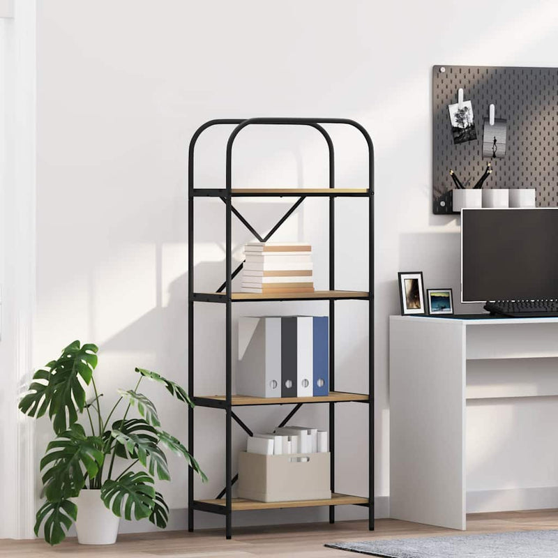 vidaXL Könyvespolc kézműves tölgy 60 x 30 x 146 cm Faanyag