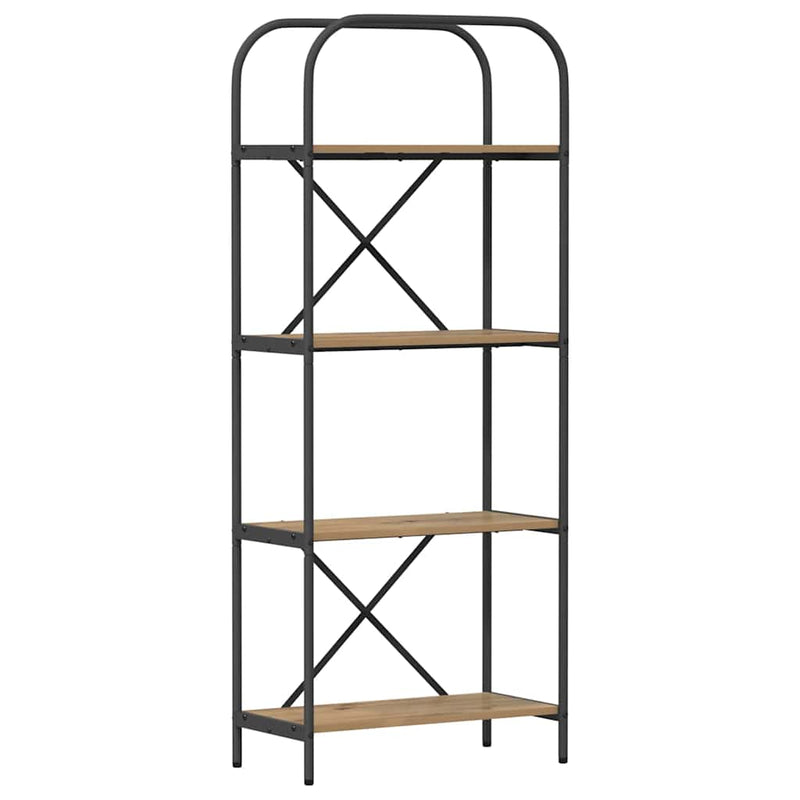 vidaXL Könyvespolc kézműves tölgy 60 x 30 x 146 cm Faanyag