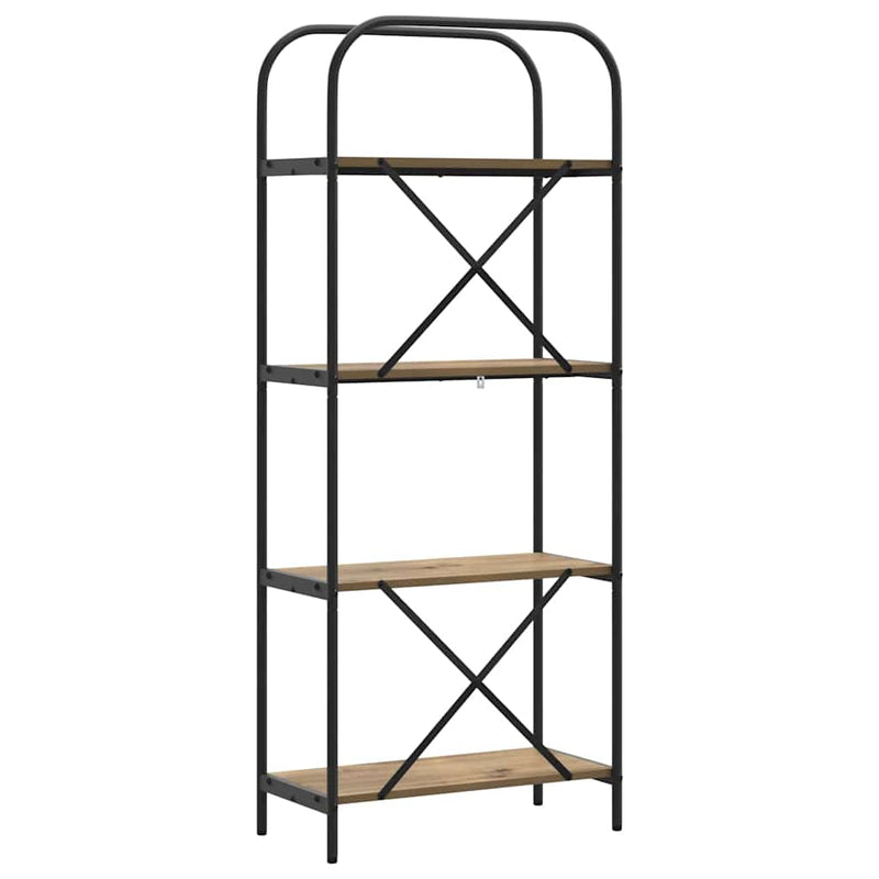 vidaXL Könyvespolc kézműves tölgy 60 x 30 x 146 cm Faanyag