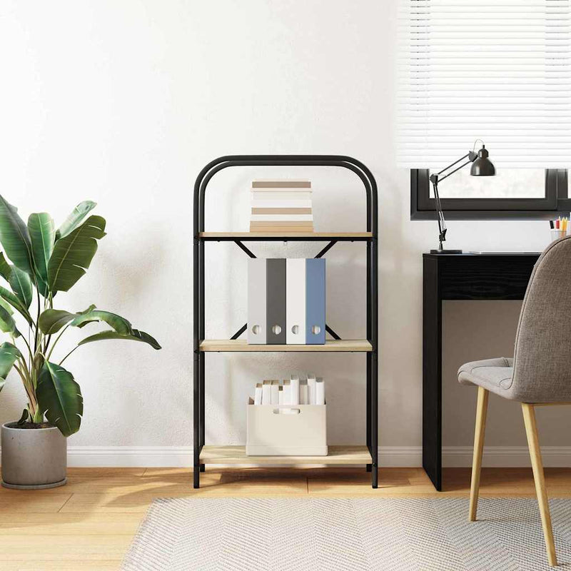 vidaXL Könyvespolc sonoma tölgy 60 x 30 x 109 cm Faanyag