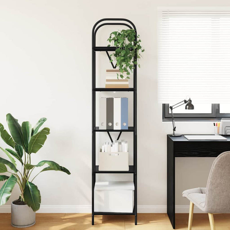 vidaXL Könyvespolc Musta tammi 40 x 30 x 183 cm Faanyag