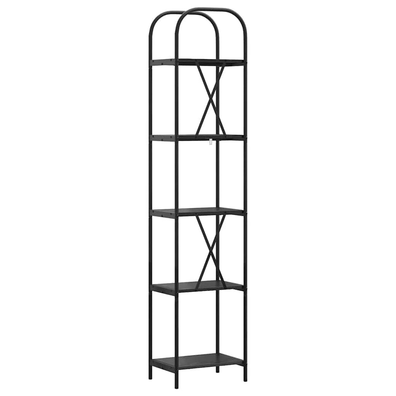 vidaXL Könyvespolc Musta tammi 40 x 30 x 183 cm Faanyag