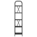 vidaXL Könyvespolc Musta tammi 40 x 30 x 183 cm Faanyag