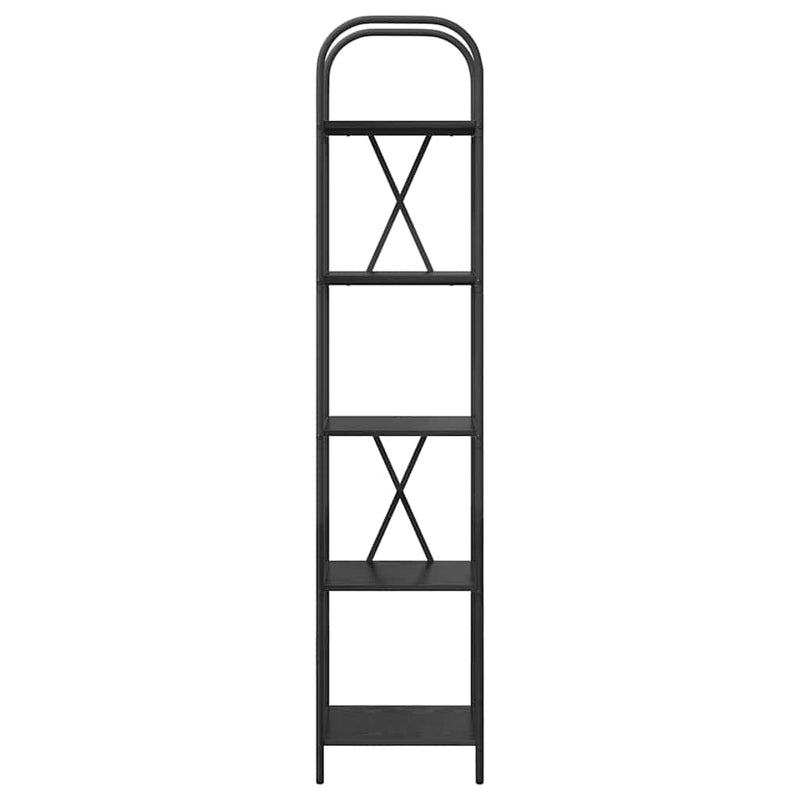 vidaXL Könyvespolc Musta tammi 40 x 30 x 183 cm Faanyag