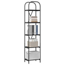 vidaXL Könyvespolc Musta tammi 40 x 30 x 183 cm Faanyag