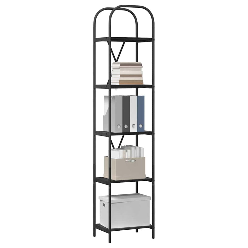 vidaXL Könyvespolc Musta tammi 40 x 30 x 183 cm Faanyag