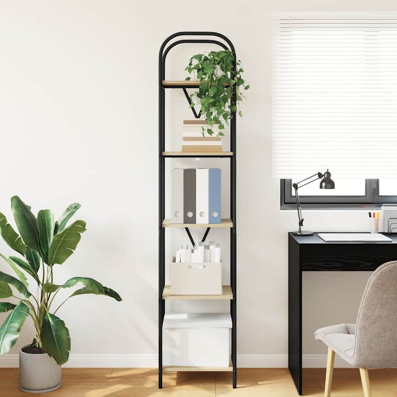 vidaXL Könyvespolc sonoma tölgy 40 x 30 x 183 cm Faanyag