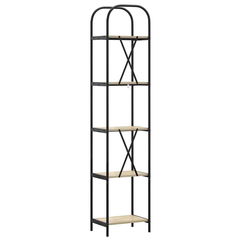 vidaXL Könyvespolc sonoma tölgy 40 x 30 x 183 cm Faanyag