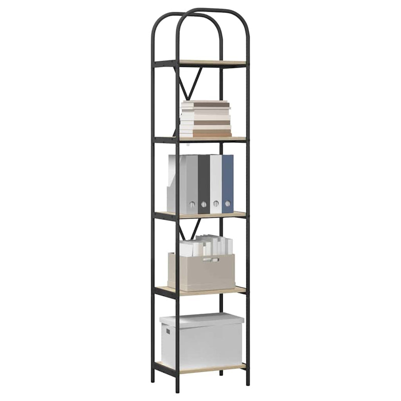 vidaXL Könyvespolc sonoma tölgy 40 x 30 x 183 cm Faanyag