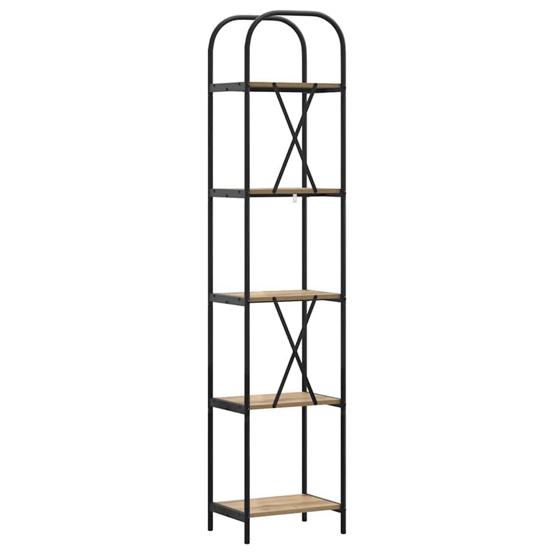 vidaXL Könyvespolc kézműves tölgy 40 x 30 x 183 cm Faanyag