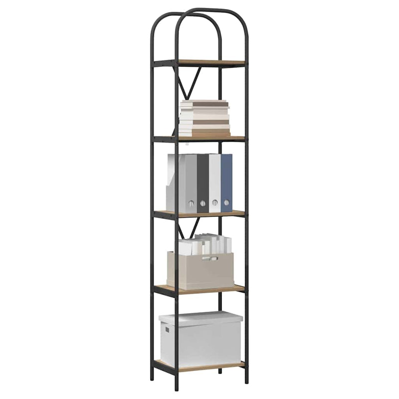 vidaXL Könyvespolc kézműves tölgy 40 x 30 x 183 cm Faanyag