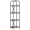 vidaXL Könyvespolc Musta tammi 40 x 30 x 146 cm Faanyag