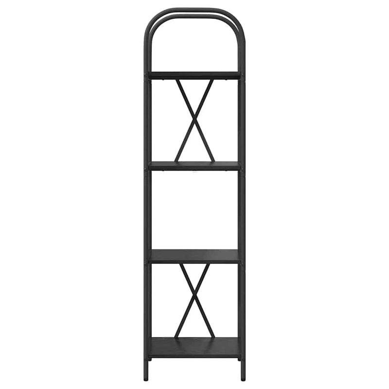 vidaXL Könyvespolc Musta tammi 40 x 30 x 146 cm Faanyag