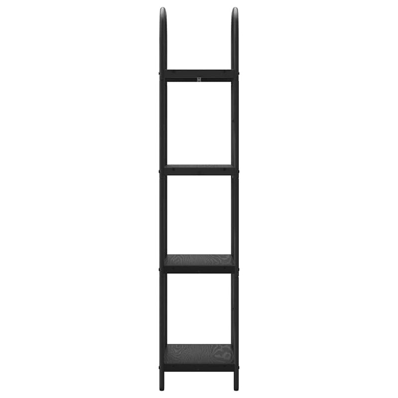 vidaXL Könyvespolc Musta tammi 40 x 30 x 146 cm Faanyag