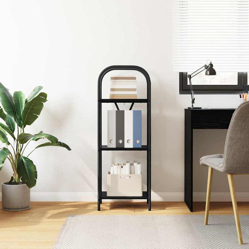 vidaXL Könyvespolc Musta tammi 40 x 30 x 109 cm Faanyag