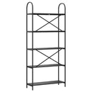 vidaXL Könyvespolc Musta tammi 80 x 30 x 183 cm Faanyag