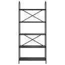 vidaXL Könyvespolc Musta tammi 80 x 30 x 183 cm Faanyag