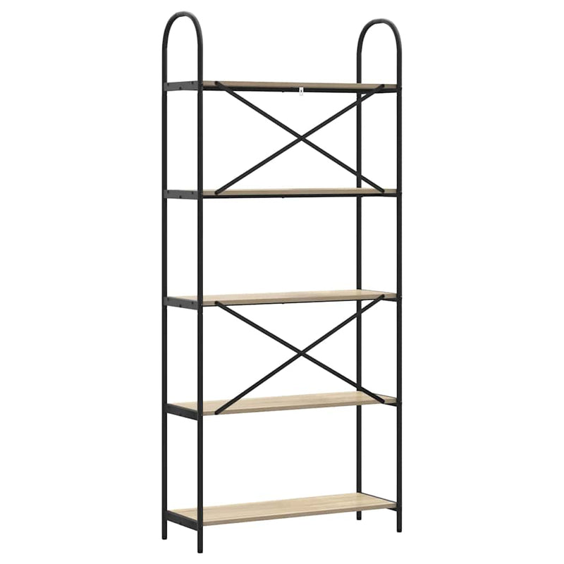 vidaXL Könyvespolc sonoma tölgy 80 x 30 x 183 cm Faanyag