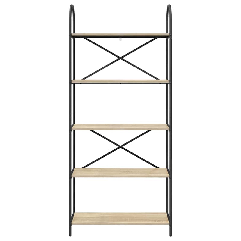 vidaXL Könyvespolc sonoma tölgy 80 x 30 x 183 cm Faanyag