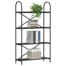 vidaXL Könyvespolc Musta tammi 80 x 30 x 146 cm Faanyag