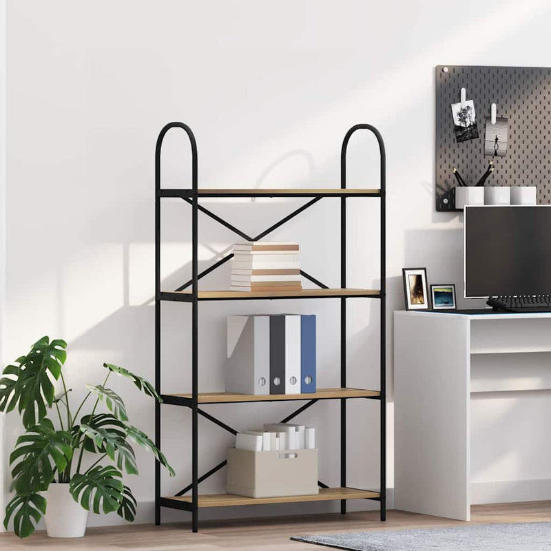 vidaXL Könyvespolc kézműves tölgy 80 x 30 x 146 cm Faanyag