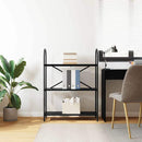 vidaXL Könyvespolc Musta tammi 80 x 30 x 109 cm Faanyag