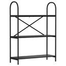 vidaXL Könyvespolc Musta tammi 80 x 30 x 109 cm Faanyag