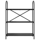 vidaXL Könyvespolc Musta tammi 80 x 30 x 109 cm Faanyag