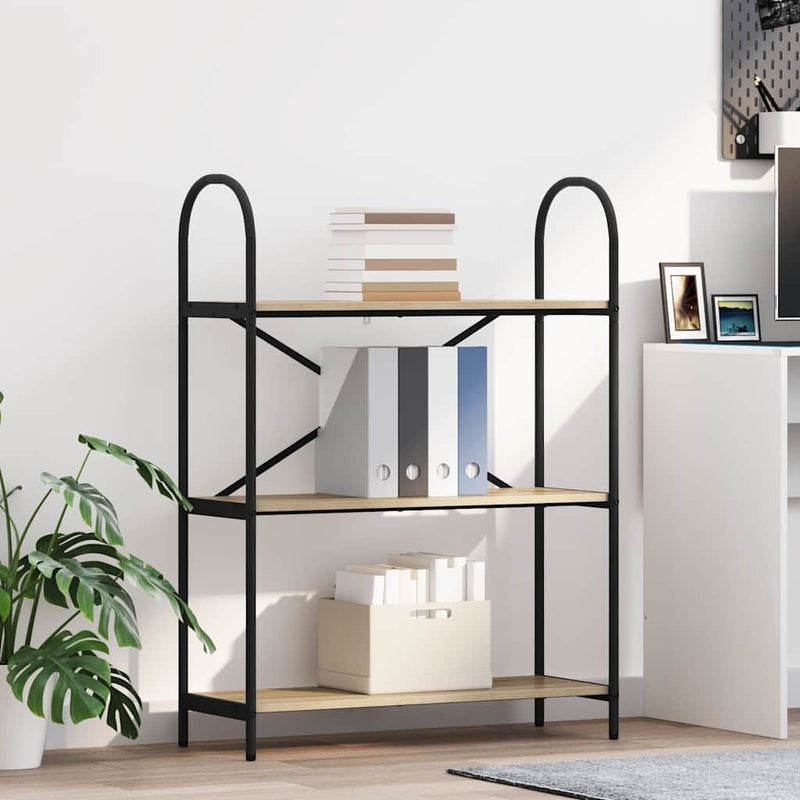 vidaXL Könyvespolc sonoma tölgy 80 x 30 x 109 cm Faanyag