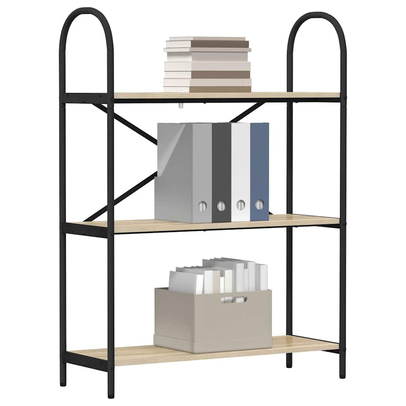 vidaXL Könyvespolc sonoma tölgy 80 x 30 x 109 cm Faanyag