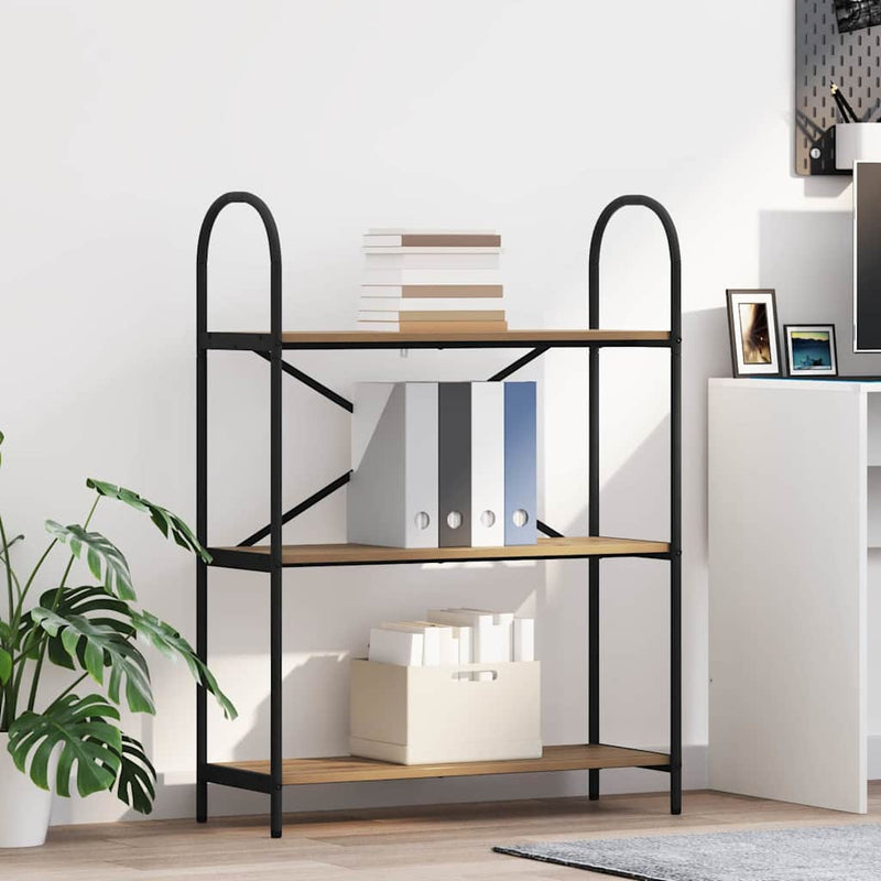 vidaXL Könyvespolc kézműves tölgy 80 x 30 x 109 cm Faanyag