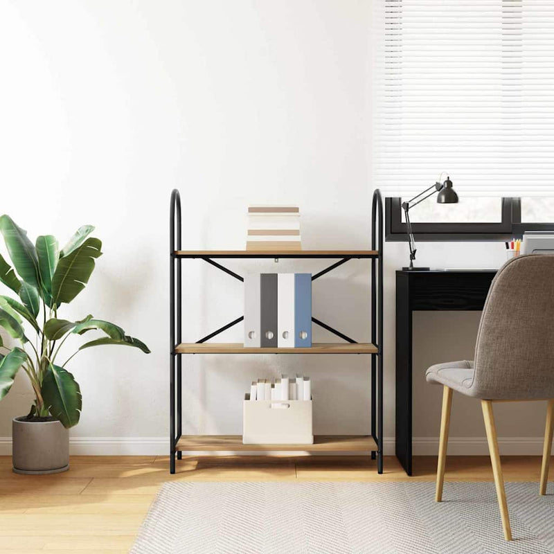 vidaXL Könyvespolc kézműves tölgy 80 x 30 x 109 cm Faanyag