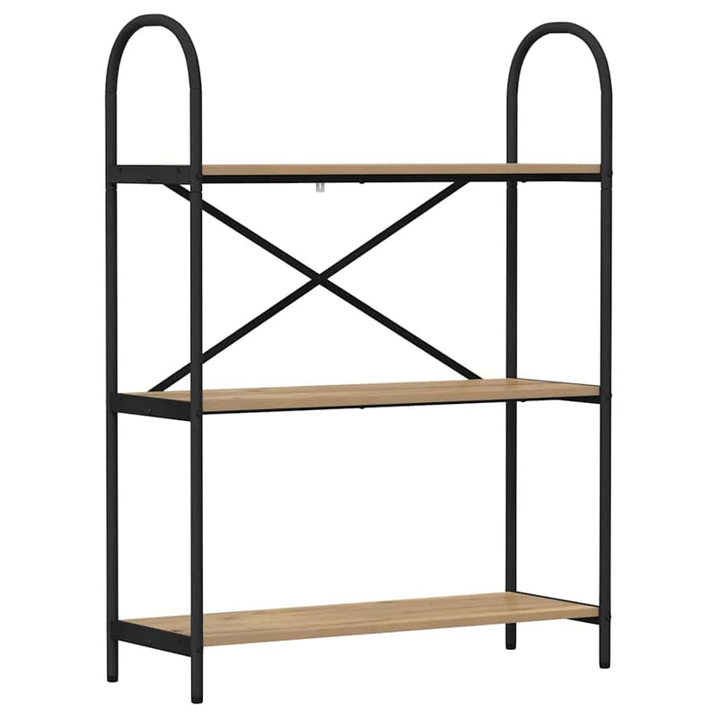 vidaXL Könyvespolc kézműves tölgy 80 x 30 x 109 cm Faanyag