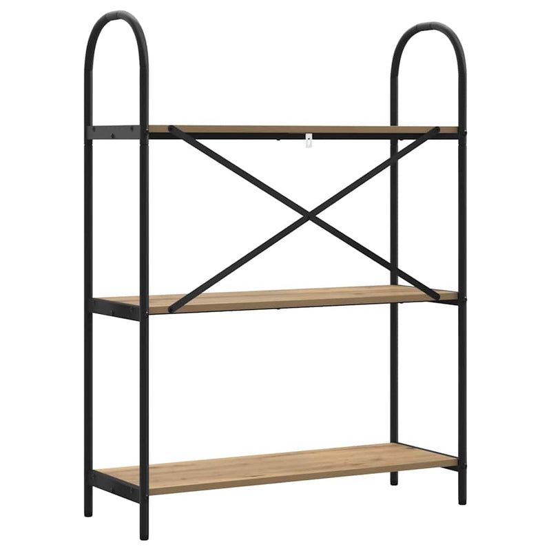 vidaXL Könyvespolc kézműves tölgy 80 x 30 x 109 cm Faanyag