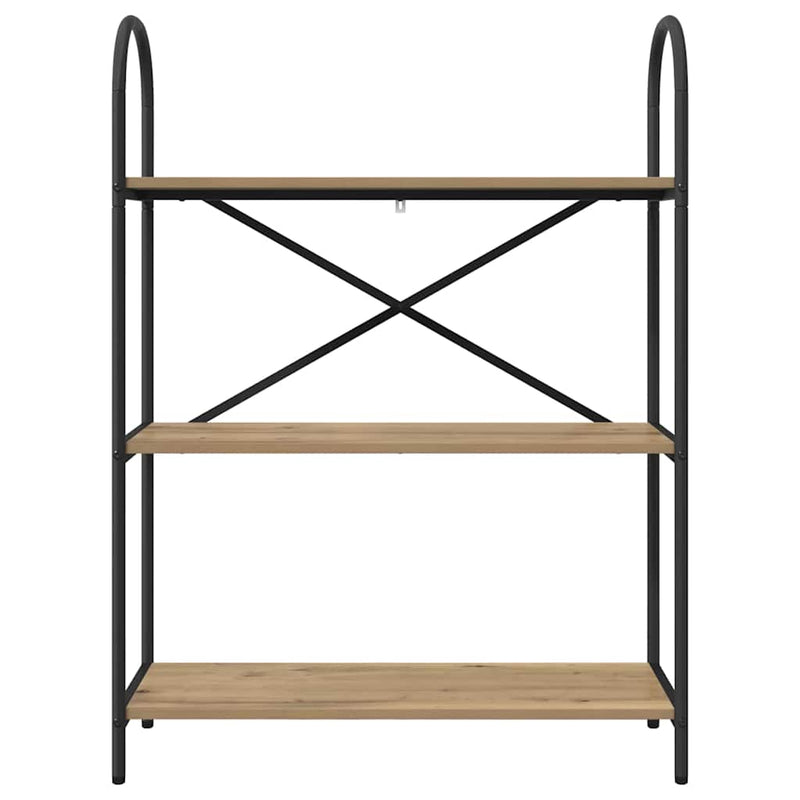 vidaXL Könyvespolc kézműves tölgy 80 x 30 x 109 cm Faanyag