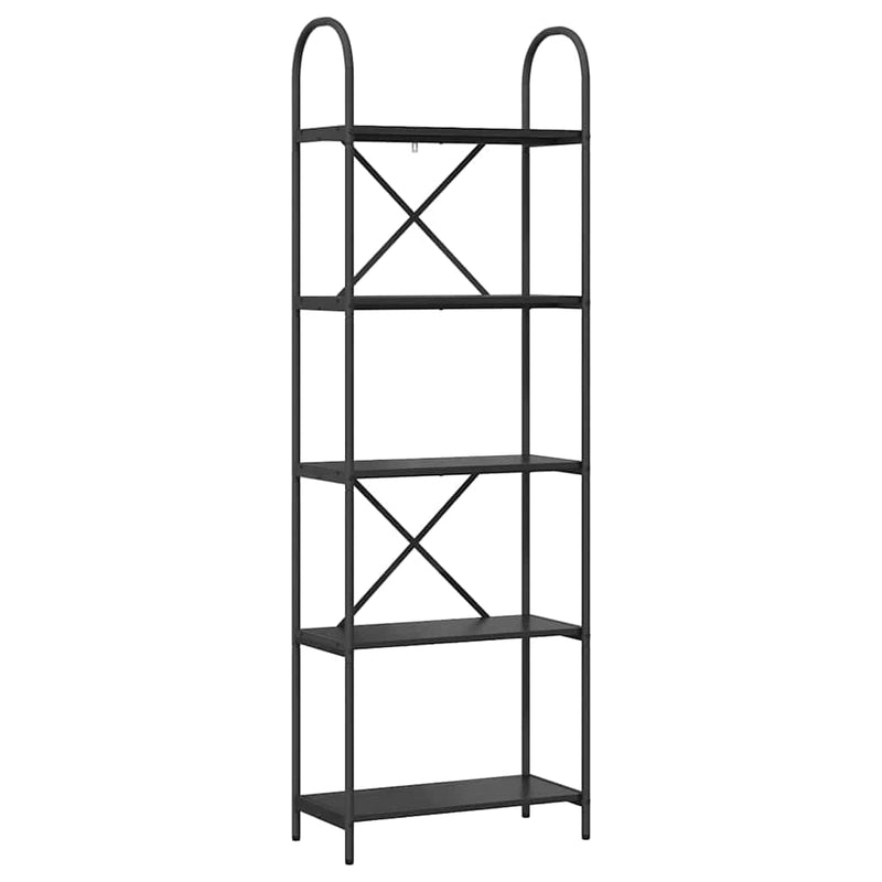 vidaXL Könyvespolc Musta tammi 60 x 30 x 183 cm Faanyag