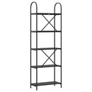 vidaXL Könyvespolc Musta tammi 60 x 30 x 183 cm Faanyag