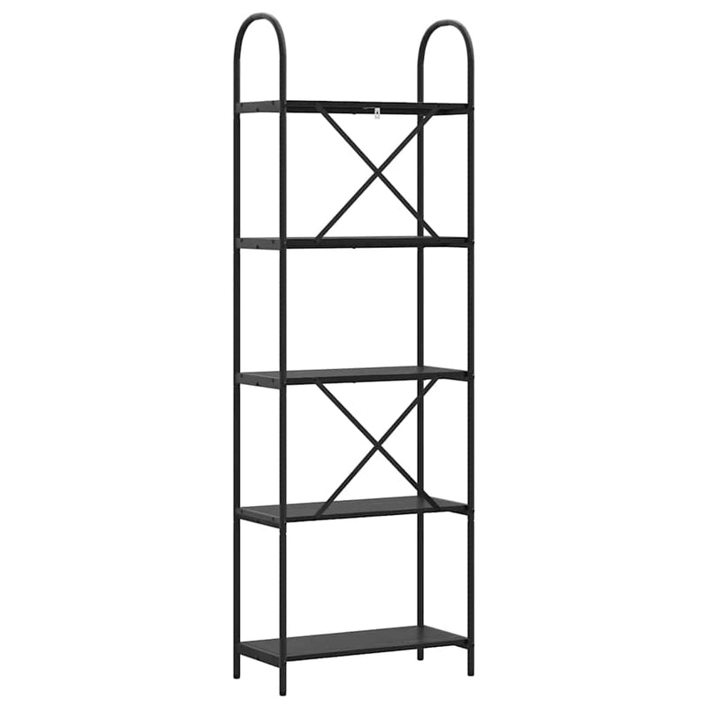 vidaXL Könyvespolc Musta tammi 60 x 30 x 183 cm Faanyag