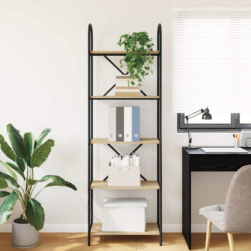 vidaXL Könyvespolc sonoma tölgy 60 x 30 x 183 cm Faanyag