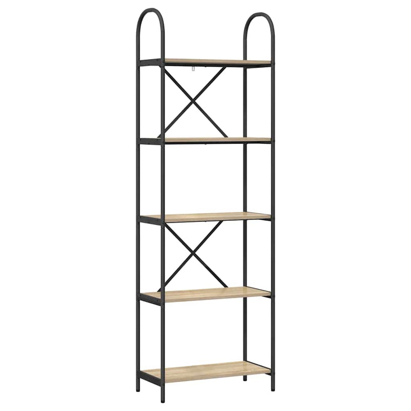 vidaXL Könyvespolc sonoma tölgy 60 x 30 x 183 cm Faanyag