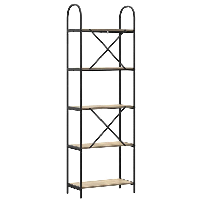 vidaXL Könyvespolc sonoma tölgy 60 x 30 x 183 cm Faanyag