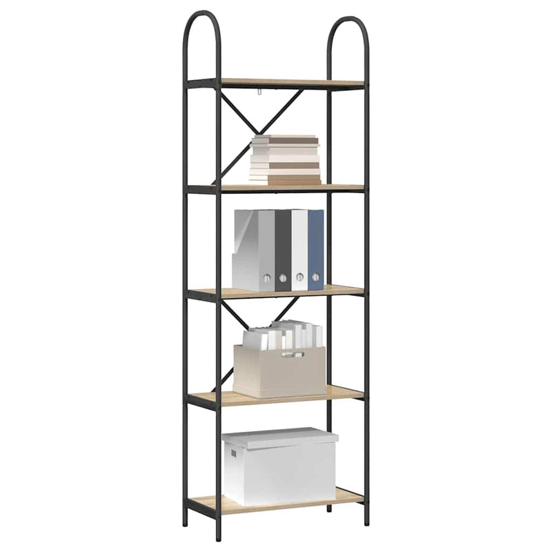 vidaXL Könyvespolc sonoma tölgy 60 x 30 x 183 cm Faanyag